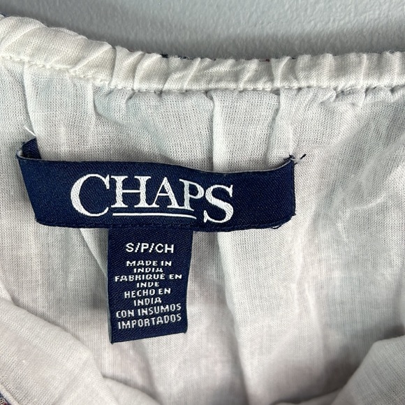 Chaps Floral Paisley Plisse Midi Skirt Bohemian Full Tiered Ruffled Size S - Picture 5 of 9